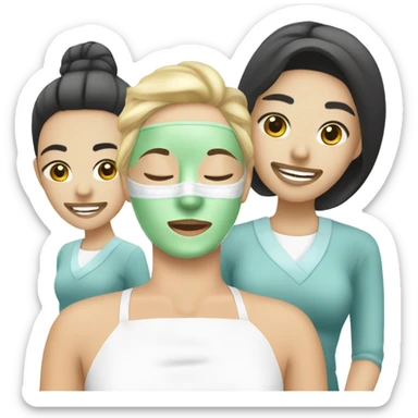 spa treatment at a cosmetologist sticker