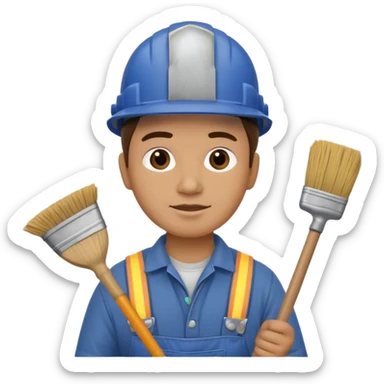 builder and sweeper sticker