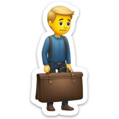 Bild trauriger lateinamerikanischer Mann im Clipart-Format, der in seine leere Brieftasche schaut. sticker