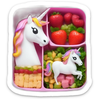 Unicorn bento box sticker
