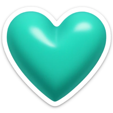 Turquoise heart sticker