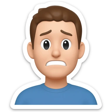 smiled unhappily sticker