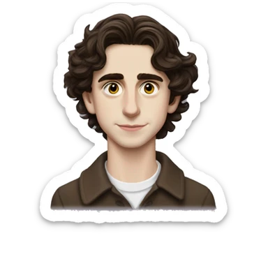 timothee chalamet in 'the french dispatch' sticker