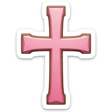 Pink cross sticker
