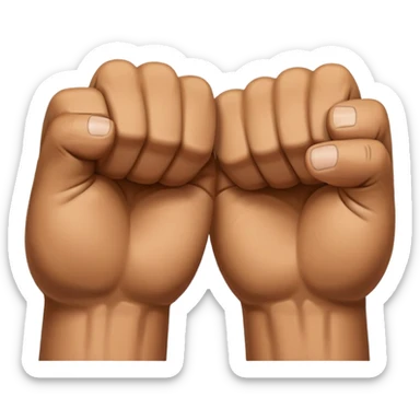 two fists facing foward sticker