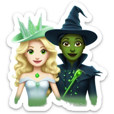 glinda and elphaba sticker