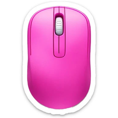 Pink “computer mouse” with hot pink accents  sticker