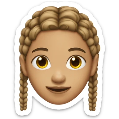 Light skin with braids sticker
