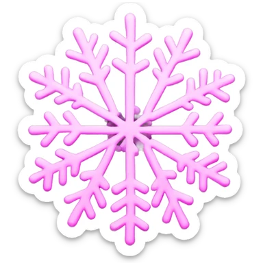 Pink snowflake sticker