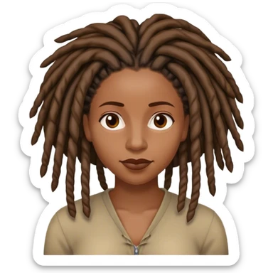 Black woman with locs on Netflix  sticker