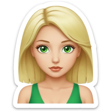 Sexy Queen Green eyes blonde Hair sticker