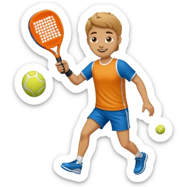 Persona bajo el sol jugando padel  sticker