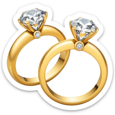 two ndian engagements rings next to each other sticker
