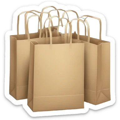 shopping bags in a bunch  sticker