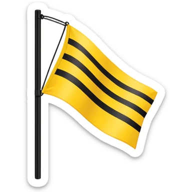 Create 2 yellow lined and 1 black lined flag emoji and put black line between yellow lines sticker