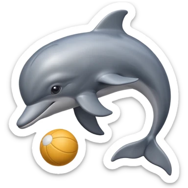 Dolphin with ball sticker