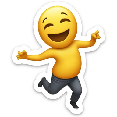 happy stomach dancing  sticker