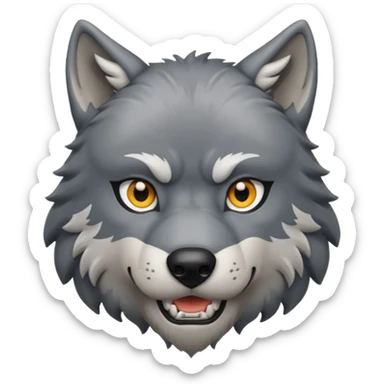 wolf body sticker
