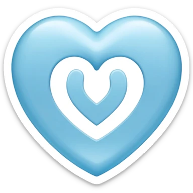 number ten inside a light blue heart sticker