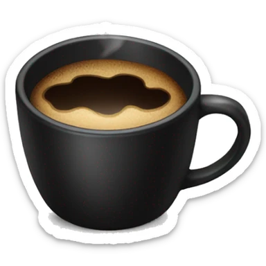 Black coffe cup sticker