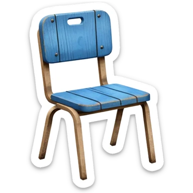 blue school chair sticker