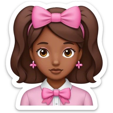 Moño rosado sticker