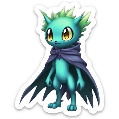 cute cool edgy sharp eldritch ethereal Digimon-Fakemon-animal full body sticker