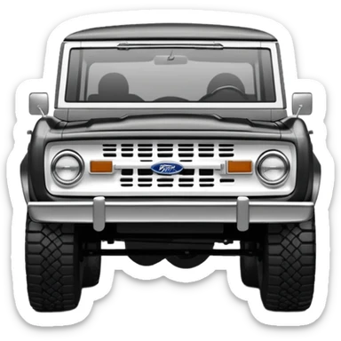 1967 Black and White 2 tone  Ford Bronco sticker