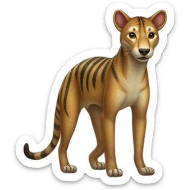 thylacine full body sticker