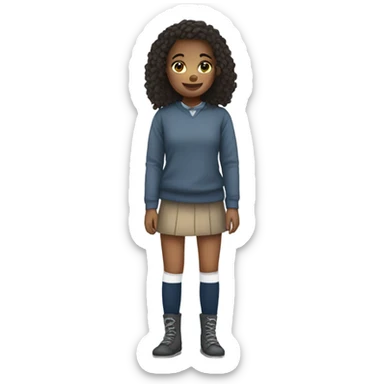Girl wearing knee socks  sticker