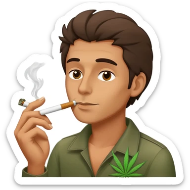 Guy Smoking Weed sticker