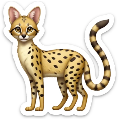 Serval-Genet-Civet-hybrid, full body sticker