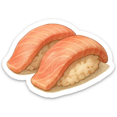 sushi in ghibli style sticker