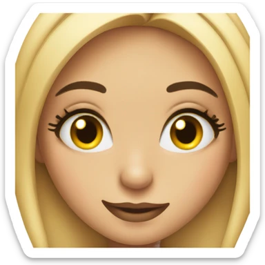 Smirking with nails and eyelash extensions sticker