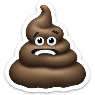 Poop with large feet sticker