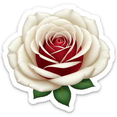 Beyaz gül sticker