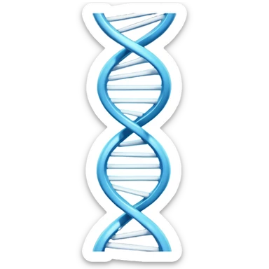 3D render of DNA Helix, forensic investigation aesthetic, sterile clinical lighting, cool blue undertones, sharp high-contrast details, professional clean look. sticker