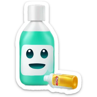 mouthwash bottle sticker