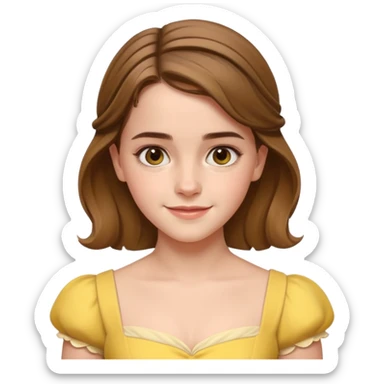 emma watson as belle Cinematic Realistic sticker