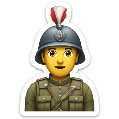 sodier say hi sticker