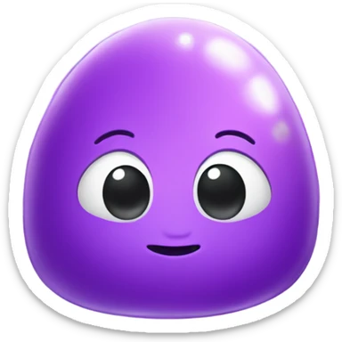 jellybean with cute face sticker