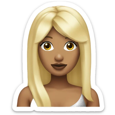 Nicki Minaj with blonde hair sticker