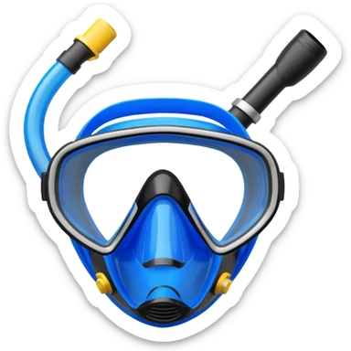 black and blue Snorkel mask sticker