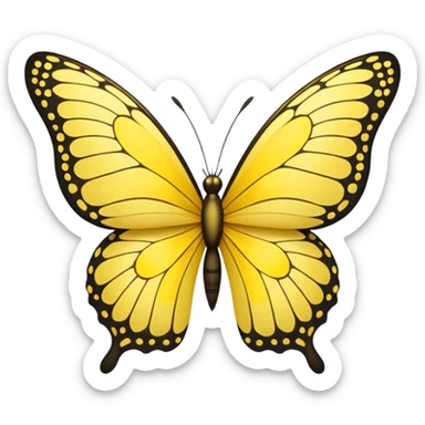 yellow butterfly sticker