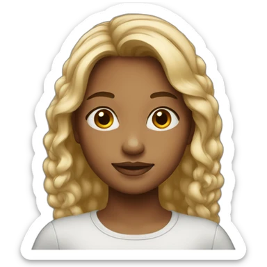 medium skin-young girl sticker