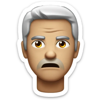 angry 12 o'clock sticker