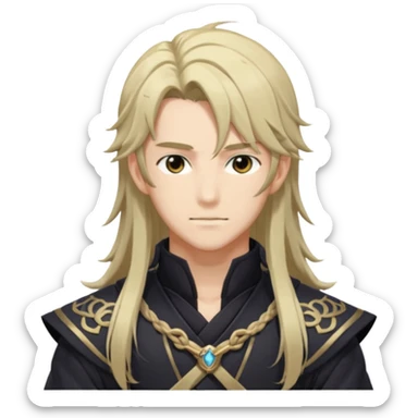 Kaeya from Genshin Impact (tall male adult) (long hair) (half body) sticker