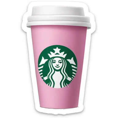 starbucks coffee cup pink logo sticker