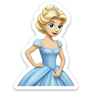 Cinderella in her dress sticker