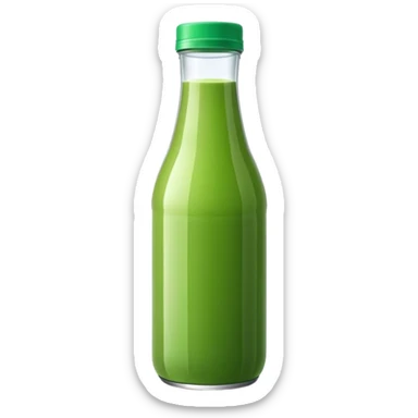 Green juice bottled  sticker